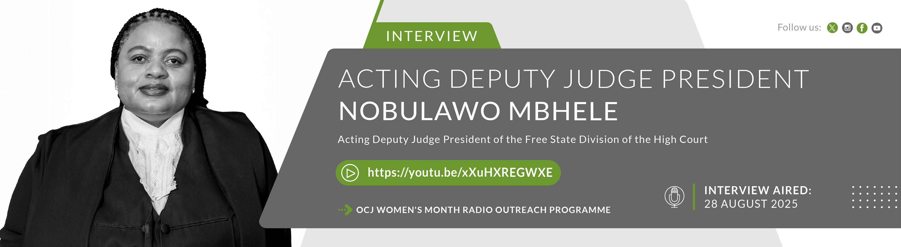 Web Banner Acting Deputy Judge President Nobulawo Mbhele